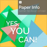 Flat design square banner with slogan N17