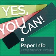 Flat design square banner with slogan N19