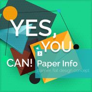 Flat design square banner with slogan N20