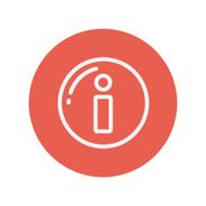 Information sign thin line icon