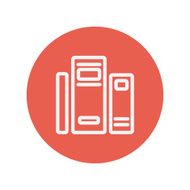 Books thin line icon