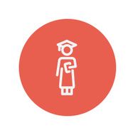 Graduation thin line icon