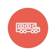 School bus thin line icon