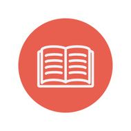 Open book thin line icon