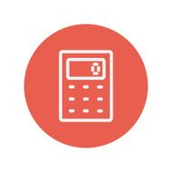 Calculator thin line icon