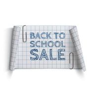 Back to School Sale curved paper banner N2