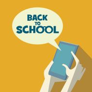 Back to school background Modern technology flat design Learn online