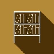 Icon Book with a long shadow