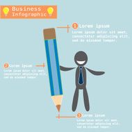 Businessman with pencil idea