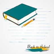 Book and pencil