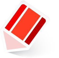 Color paper pencil illustration Vector