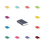 book flat icons set N2