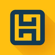 H letter line logo