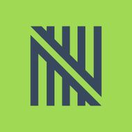 N letter line logo
