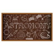 School board doodle with astronomy symbols Vector illustration N2