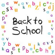 Back to school with letters background N2