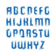 Handwritten colorful vector uppercase letters stylish capital l N2