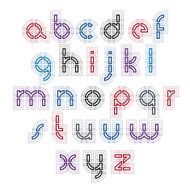Technical small characters created from sections light
