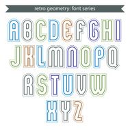 Poster light elegant font with outline Contemporary vector