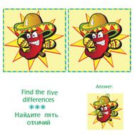 Find 5 differences - puzzle for kids N2