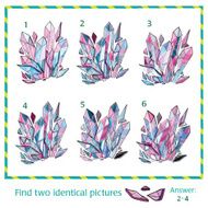 Visual puzzle - Find two identical images of crystal N2