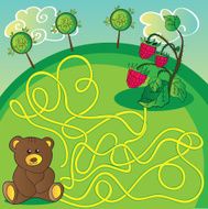 Maze game or activity page Help the bear to choose