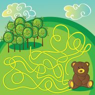 Maze game or activity page Help the bear to choose N2