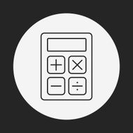 calculator line icon N8