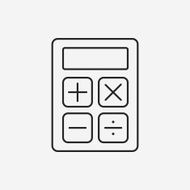 calculator line icon N9