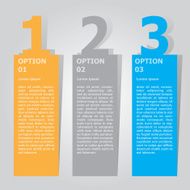 Abstract infographics number options template Vector illustrati N3