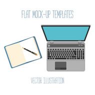 Flat mockups for design and infographics N5