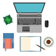 Flat mockups for design and infographics N6