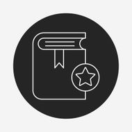 media book line icon