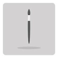 Vector of flat icon paintbrush