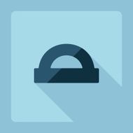 Flat modern design with shadow protractor