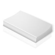 Realistic blank softcover book Isolated on white background with soft