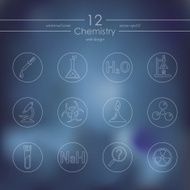 Set of chemistry icons N2
