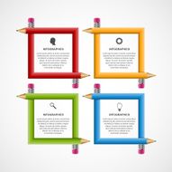 Abstract education pencil option Infographics design template