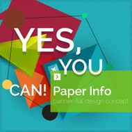 Flat design square banner with slogan N22