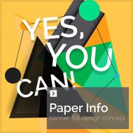 Flat design square banner with slogan N23
