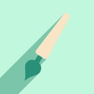 Flat with shadow icon and mobile application pen N2