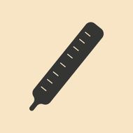 Flat in black and white mobile application laboratory icons N2
