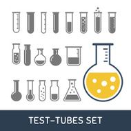 Chemical test tubes icons N3