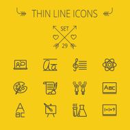 Education thin line icon set N5