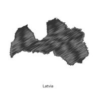 Latvia map icon for your design