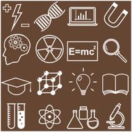Science and Education Flat Line Icons Vector illustration N2