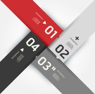 Modern Design Labels numbered banners