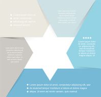David Star design template and infographics abstract background