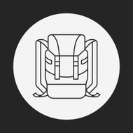 backpack line icon N22