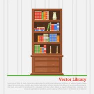 bookcase with books